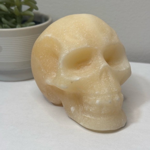 Yellow Calcite Skull